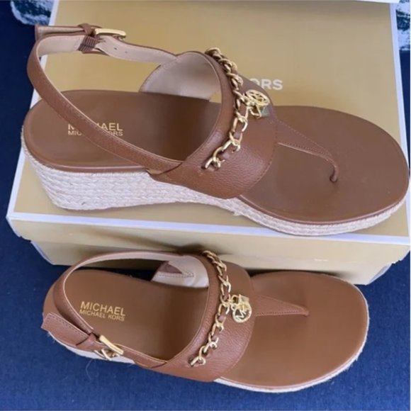 Michael Kors Elsa Wedge Tumbled Leather Luggage WMNS - Picture 6 of 16